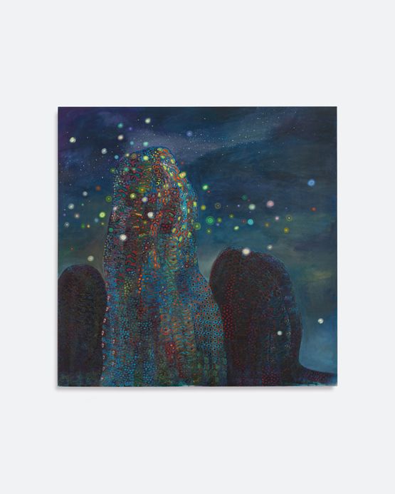 A noite dos vagalumes by Luiz Zerbini contemporary artwork Painting