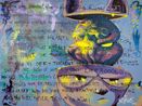 Celesticcyptogumble with Charlie Chaplin and Manly P Hall. Ish by HIMBAD contemporary artwork Painting