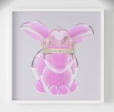 Pink Bunny Crowned 2 by Hye Rim Lee contemporary artwork photography print