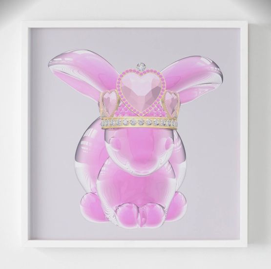 Pink Bunny Crowned 2 by Hye Rim Lee contemporary artwork Photography