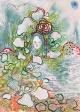 Fungi by Nooka Shepherd contemporary artwork painting works on paper