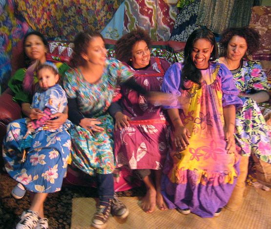 Melbourne girls in their Marys by Destiny Deacon contemporary artwork Photography