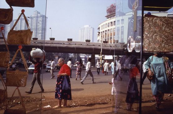 Pedestrians Kemps Corner Bombay by Raghubir Singh contemporary artwork Photography