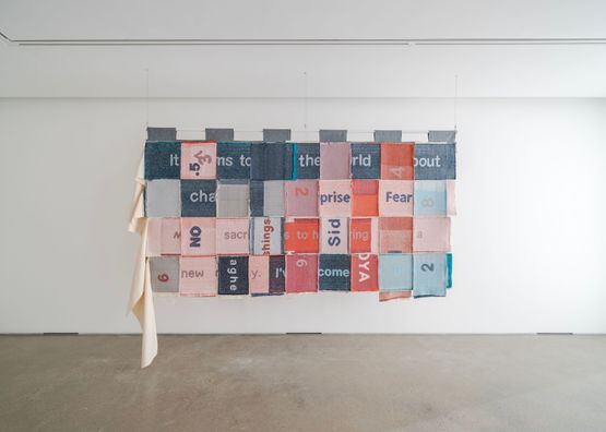 Woven and Echoed by Young In Hong contemporary artwork Textile
