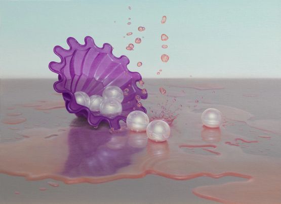 Bathtime Kool-Aid Juicer by Emily Hartley-Skudder contemporary artwork Painting