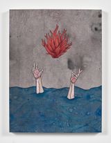 I know that my memory of you will live even there as I too become a child of the sea by Felipe Baeza contemporary artwork painting