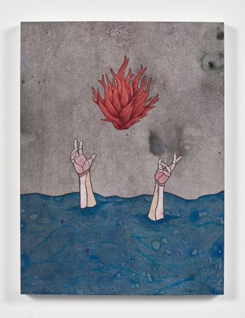 I know that my memory of you will live even there as I too become a child of the sea by Felipe Baeza contemporary artwork painting