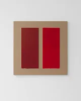 November Colour Chart No.7 Madder 142 Deep Red 223 by Lucinda Burgess contemporary artwork mixed media