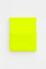 Yellow one da serie from the series Plastic paintings by Estela Sokol contemporary artwork mixed media sculpture
