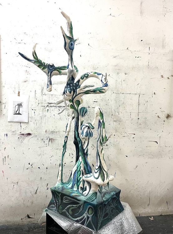 Landschaftsgewachs by Hartmut Neumann contemporary artwork Mixed Media