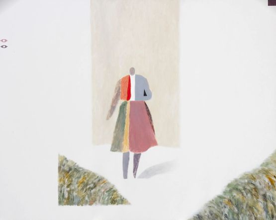 She came down from the mountain with a piece of the mountain to build a new mountain by Alan Ibell contemporary artwork Painting