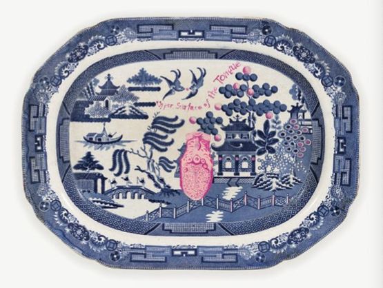 New York Dinner Service Tongue by Lubaina Himid contemporary artwork Painting