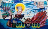Nude on Pragondola by Jordan Kerwick contemporary artwork painting