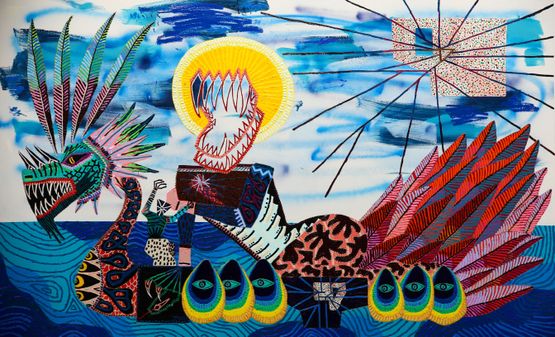 Nude on Pragondola by Jordan Kerwick contemporary artwork Painting