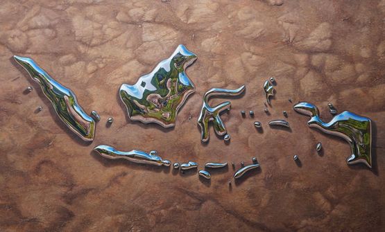 Cahaya Nusa Ray of the Nation by Rudi Mantofani contemporary artwork Painting
