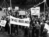 1960 Springbok Tour Protest Myers Park by Marti Friedlander contemporary artwork photography print