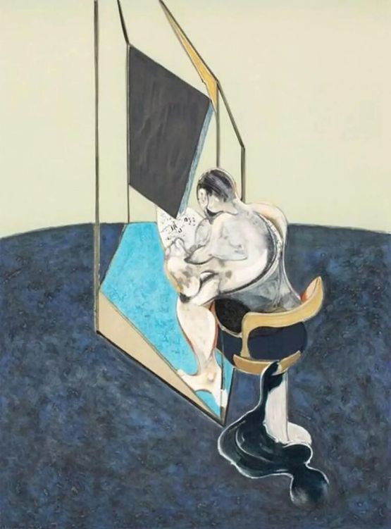 Three Studies of Male Back One Work - Central panel of the triptych by Francis Bacon contemporary artwork Print