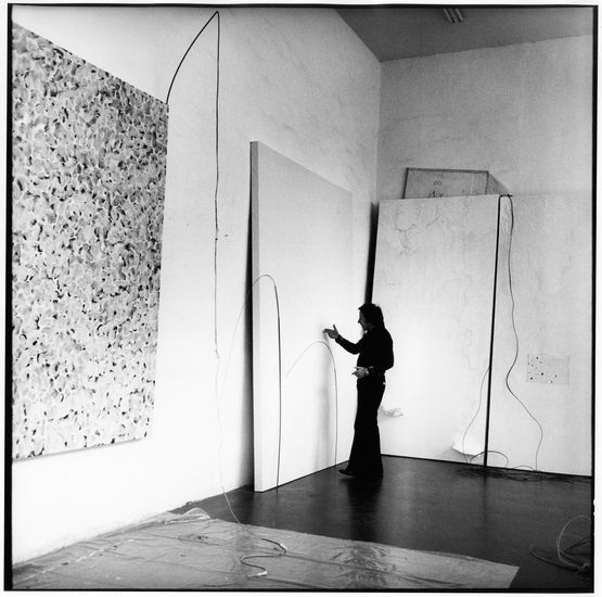 Gerhard Hoehme 1978 Atelier Neuss by Erika Kiffl contemporary artwork Photography
