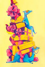 Love Language IV The Offering by Clasutta contemporary artwork works on paper