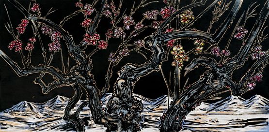Magic of Atlas Scene Design of Luocha - Snow Plums by Sun Xun contemporary artwork Painting