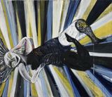 Woman in a Hammock by Gerben Mulder contemporary artwork painting