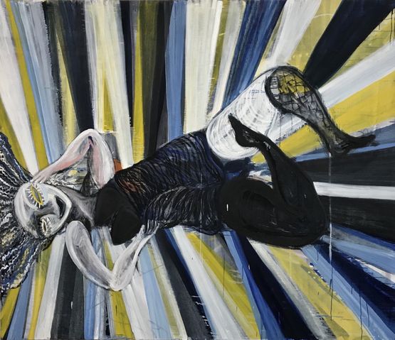 Woman in a Hammock by Gerben Mulder contemporary artwork Painting