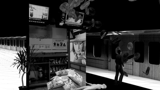 Lifting Barbells by Heecheon Kim contemporary artwork Moving Image