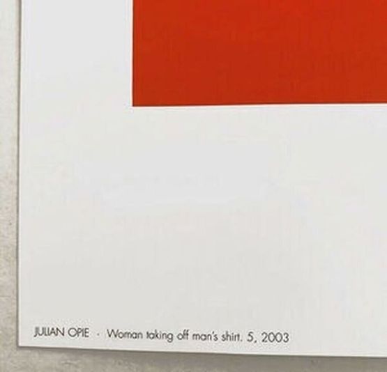 ジュリアンオピー◇Woman taking off man’s shirt Woman Taking Off Man's Shirt, 2003 by Julian Opie