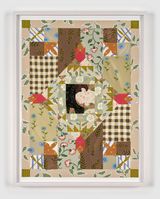 Quilt Study Bootlicker Tulips by Anne Buckwalter contemporary artwork works on paper