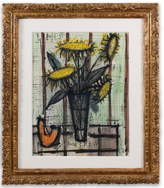 Tournesols et melon by Bernard Buffet contemporary artwork Painting