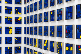 Contemporary art exhibition Gregor Hildebrandt Blau im Gedachtnis Blue in Memoriam at Perrotin New York United States