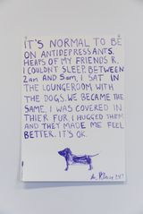 Its normal to be on antidepressants by Anastasia Klose contemporary artwork works on paper