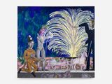 Big bang with bailiff Seizure of property by Agnes Scherer contemporary artwork painting