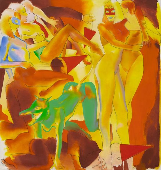 Encounter by Allen Jones contemporary artwork Painting