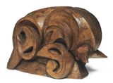 Le grand taureau chargeant by Ferdinand Parpan contemporary artwork sculpture