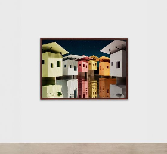 Beach Huts Night by James Casebere contemporary artwork Print