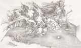 Along the Riverbank - A Variation by Lin Guocheng contemporary artwork drawing painting works on paper