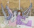 Tea Ceremony at Yesterdays Hermitage by Key Hiraga contemporary artwork Works on Paper
