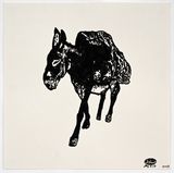 A Donkey In My Studio 10 by Sadik Kwaish Alfraji contemporary artwork works on paper