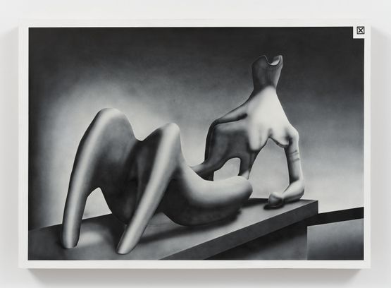 Henry Moore Screen Shot by Avery Singer contemporary artwork Painting