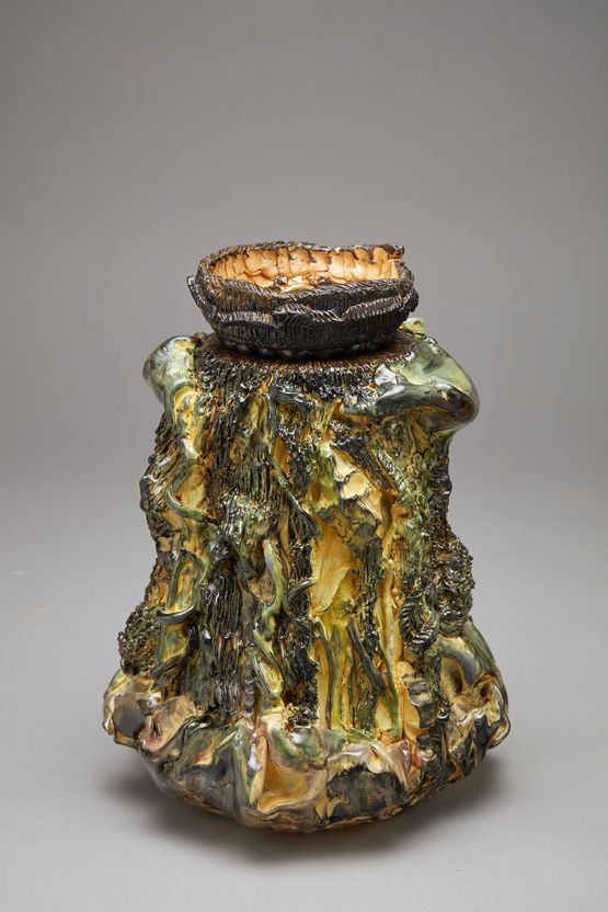 Yellow Garden by Nichola Shanley contemporary artwork Sculpture