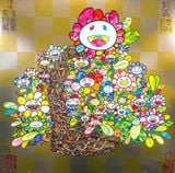 Bouquet in a Basket by Takashi Murakami contemporary artwork print
