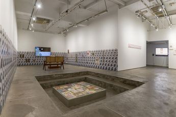 Contemporary art exhibition Afrah Shafiq I Fell Asleep a Believer and Woke Up an Atheist at Experimenter Hindustan Road Kolkata India
