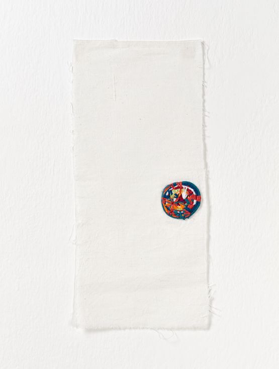 How long was the thread by Majd Abdel Hamid contemporary artwork Textile