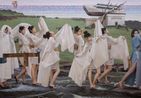 Walking along the Rivulet after the Disaster by Lee Jeongwoong contemporary artwork Painting