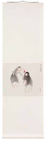 Hermit Hanshan and Shide by Wu Yi contemporary artwork drawing works on paper