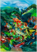 Golden Vally by Wu Shuang contemporary artwork painting