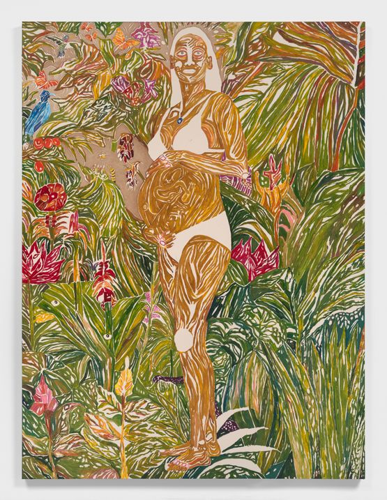 Mother and Child Lauren and Henrietta by Chase Hall contemporary artwork Painting