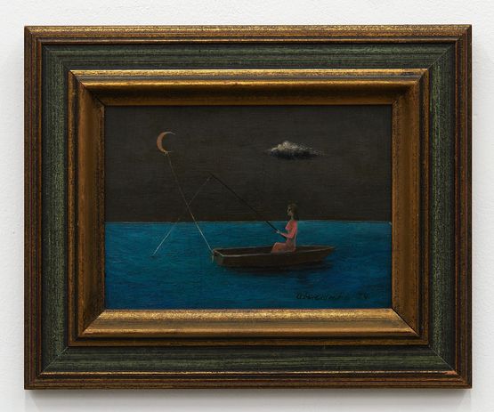 Moored to the Moon by Gertrude Abercrombie contemporary artwork Painting