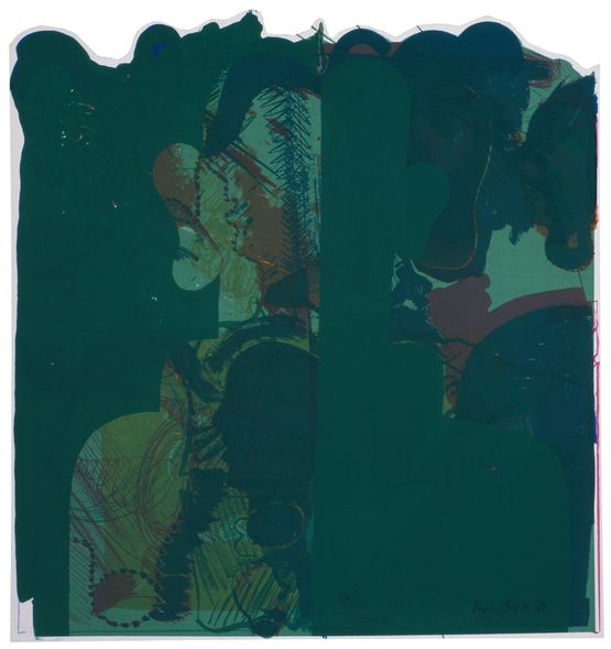 Selbstbildnis als Portion grunen Salates Selfportrait as Green Salad by Dieter Roth contemporary artwork Print